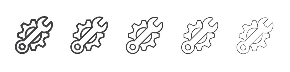 Service tool icon Line graphics illustration symbol