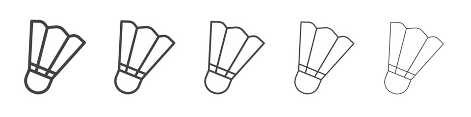 Shuttlecock Icon Line graphics illustration symbol
