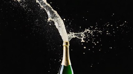 Champagne bottle explosion - Powered by Adobe