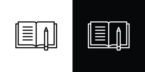 Homework icon logo element. Vector illustration. EPS10