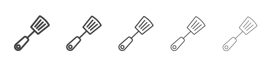 spatula icon Line graphics illustration symbol