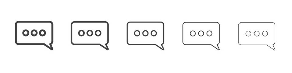 Speech Bubble icon Line graphics illustration symbol