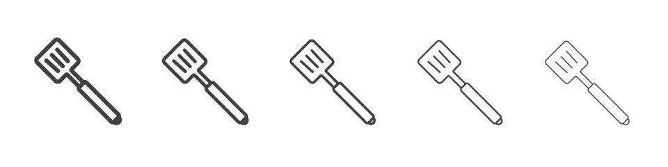 spatula icon Line graphics illustration symbol