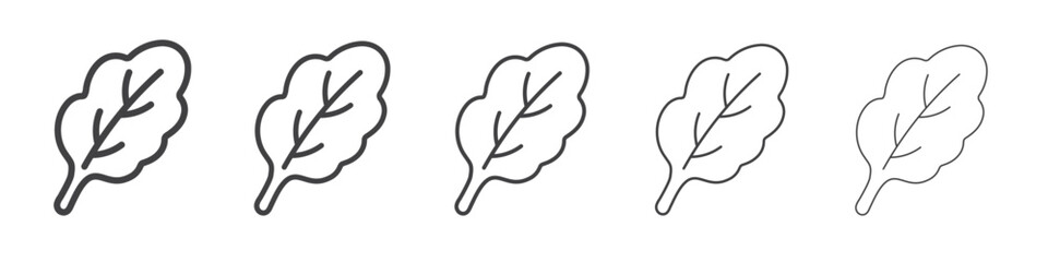 spinach icon Line graphics illustration symbol