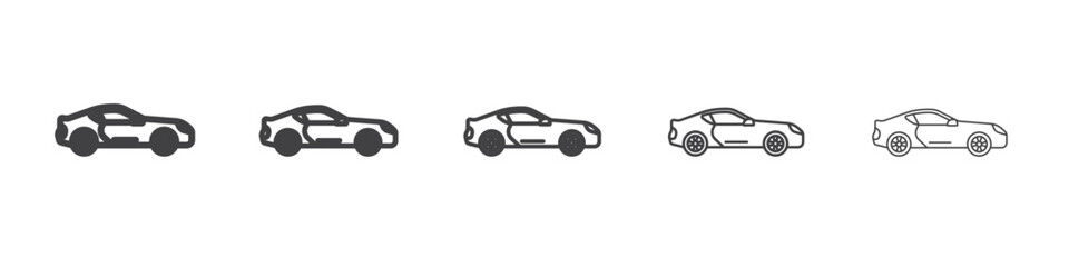 Sports Car icon Line graphics illustration symbol