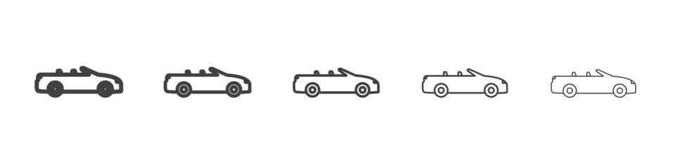Sports Car icon Line graphics illustration symbol