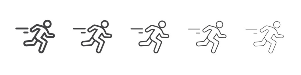 Sprint icon Line graphics illustration symbol