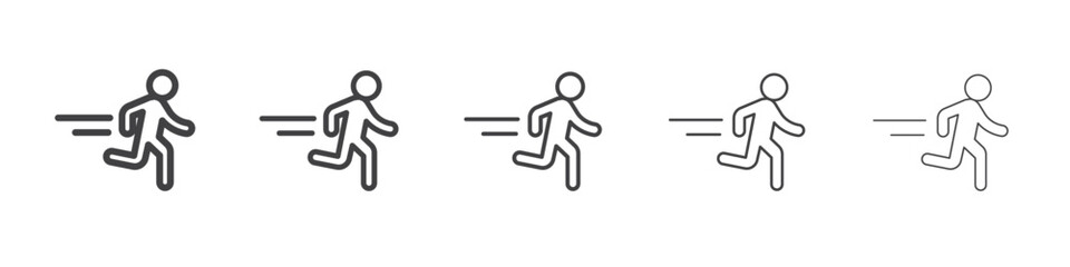 Sprint icon Line graphics illustration symbol