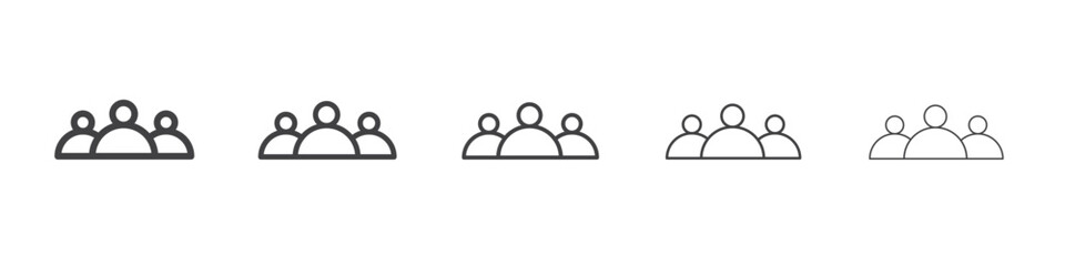 Squad icon Line graphics illustration symbol