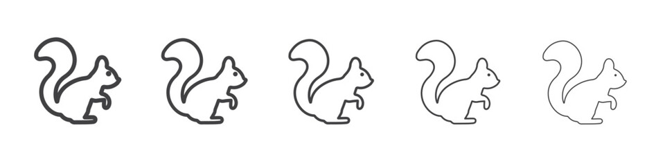 squirrel icon Line graphics illustration symbol