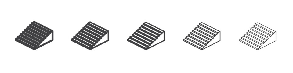 stairs icon Line graphics illustration symbol