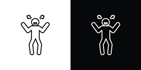 Irritated human icon logo element. Vector illustration. EPS10