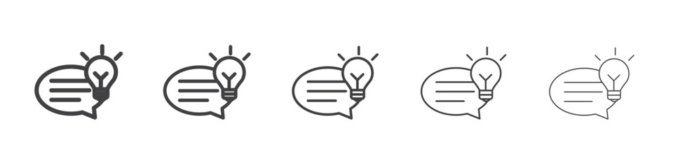 Suggestion icon Line graphics illustration symbol