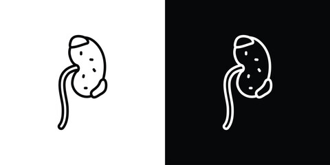 Kidney disease icon logo element. Vector illustration. EPS10