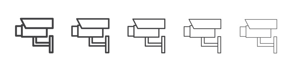 surveillance icon Line graphics illustration symbol