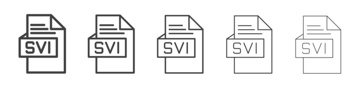 SVI File Document Icon Line graphics illustration symbol