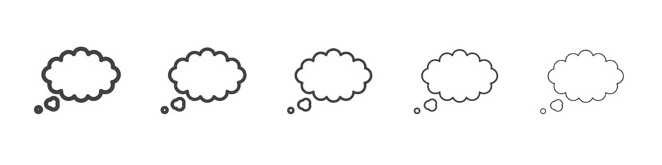 Thinking icon Line graphics illustration symbol