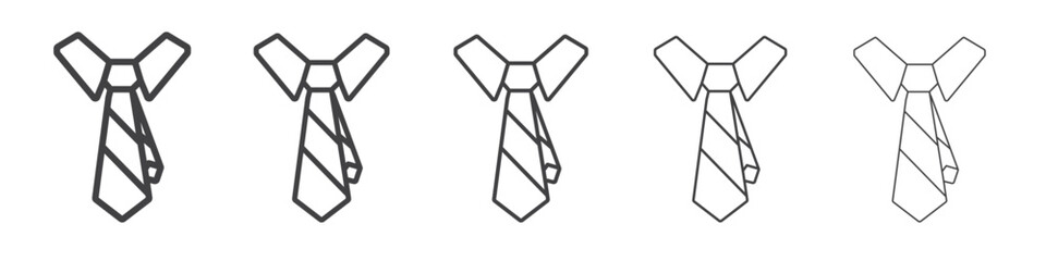 Tie icon Line graphics illustration symbol