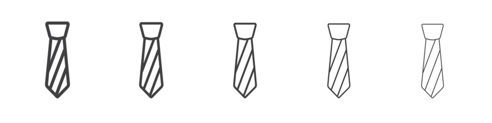 Tie icon Line graphics illustration symbol