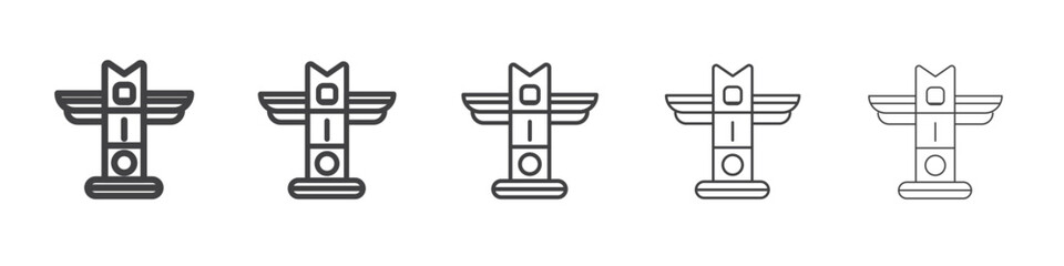 Totem icon Line graphics illustration symbol