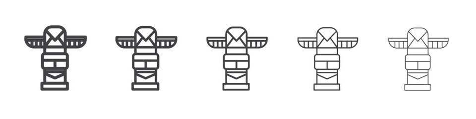 Totem icon Line graphics illustration symbol