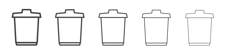 Trash icon Line graphics illustration symbol