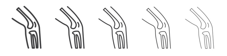 Treatment arthritis icon Line graphics illustration symbol