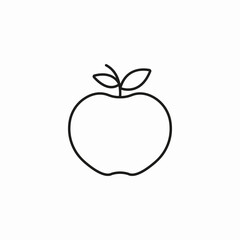 apple fruit icon sign vector