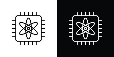 Quantum computing icon logo element. Vector illustration. EPS10