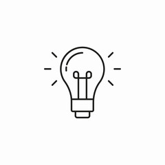 bright idea bulb icon sign vector