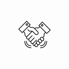 business handshake deal icon sign vector