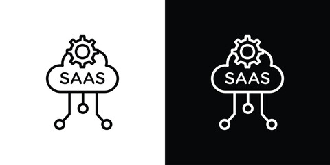 SaaS icon logo element. Vector illustration. EPS10