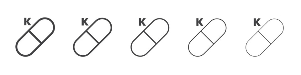 Vitamin K icon Line graphics illustration symbol