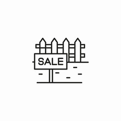 land sale sign icon sign vector