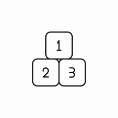 learning blocks numbers icon sign vector