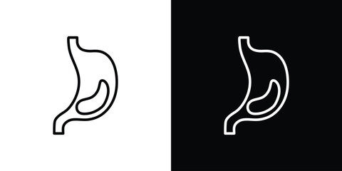 Stomach with Liquids icon logo element. Vector illustration. EPS10