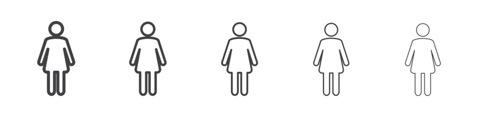 woman icon Line graphics illustration symbol