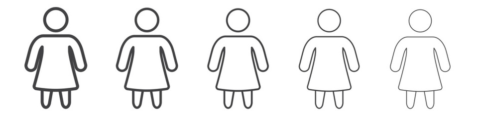 woman icon Line graphics illustration symbol