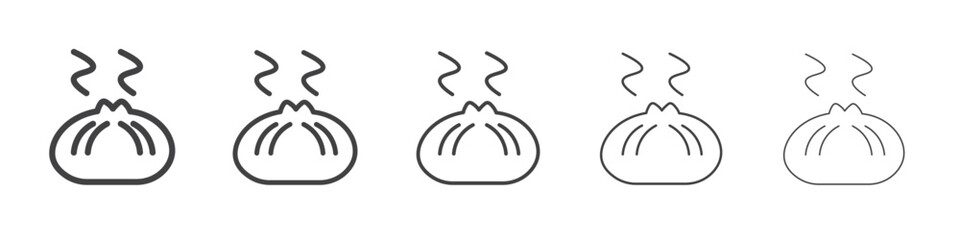 Obraz premium wonton icon Line graphics illustration symbol