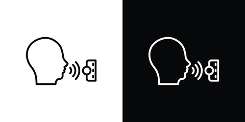 Voice control icon logo element. Vector illustration. EPS10