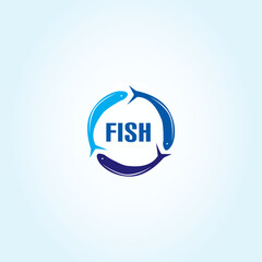 Fish Logo Design, Fish and Trinity concept abstract, Logo Suitable for Fishing Shops or Seafood Restaurants and Fish lover