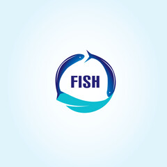 Fish Logo Design, Fish and Trinity concept abstract, Logo Suitable for Fishing Shops or Seafood Restaurants and Fish lover