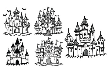 Obraz premium Spooky halloween scene with candles and a friendly ghost illustration