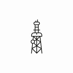 communication tower signal icon sign vector