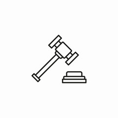 gavel judgment legal icon sign vector