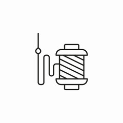 sewing thread needle icon sign vector