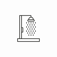 shower with water icon sign vector