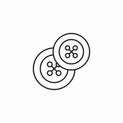 two clothing buttons icon sign vector