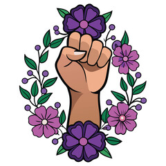 hand with flowers
