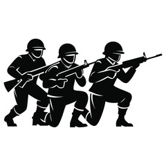 military soldier with rifle